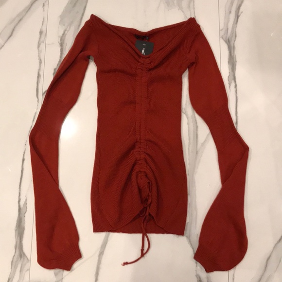 PRETTY LITTLE THING Ruched Sweater Dress Size 6 - Picture 4 of 5